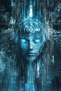 科技感人工智能头像