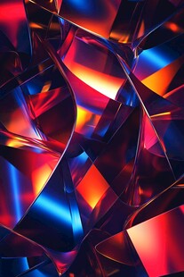 炫彩扭曲金属质感图案