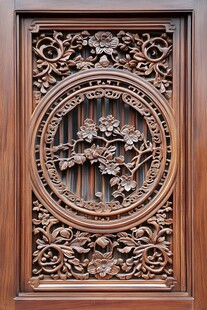 中式木雕花板