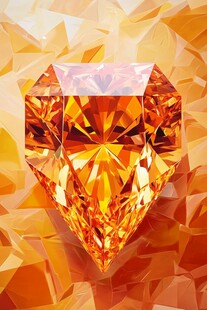 璀璨黄钻 绚丽几何背景