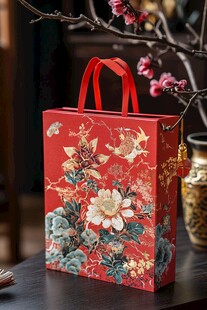 中式繁花手提袋 古韵雅致