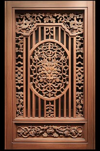 中式雕花木门 精致工艺