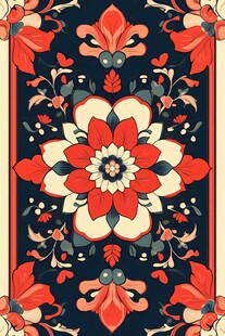 复古花卉民族风图案设计