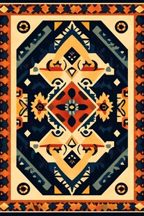 民族风几何图案精美地毯