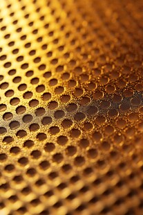 金色穿孔金属质感纹理