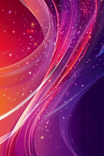 梦幻炫彩曲线星空背景图