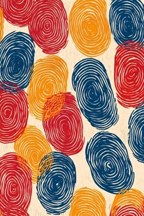 多彩指纹图案纹理背景