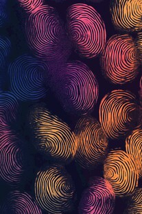 彩色指纹图案抽象背景