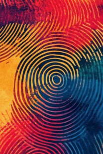 多彩指纹艺术纹理图案