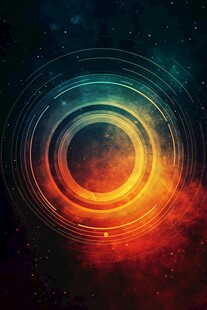 梦幻宇宙环形光影背景