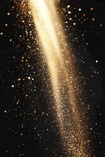 金色粒子光线闪耀画面
