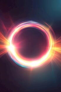 炫彩发光圆环背景特效