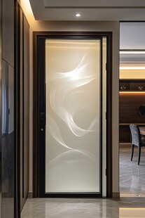 简约现代艺术玻璃隔断门