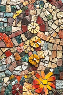 多彩马赛克瓷砖艺术图案