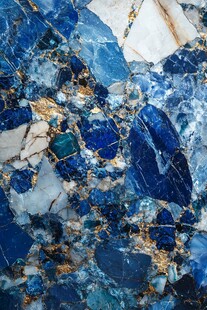 蓝晶碎石纹理艺术画面