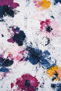 多彩花卉抽象图案纹理