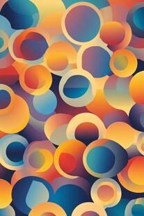 多彩圆形抽象图案背景