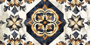 复古风几何花纹瓷砖图案