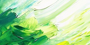 绿色笔触抽象艺术画作