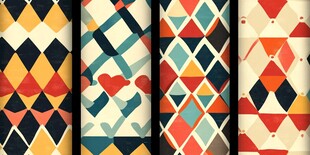 多彩几何图案装饰背景图