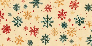 多彩雪花图案背景纹理