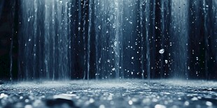 雨夜水滴坠落唯美瞬间