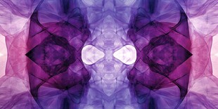 梦幻紫色对称抽象艺术图案