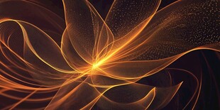 梦幻橙色光线抽象艺术图案