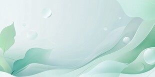 清新绿叶淡彩背景图