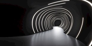 未来感灯光隧道空间