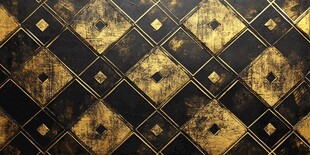 黑金菱形纹理奢华背景图