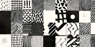黑白几何图案创意集合