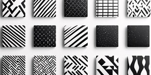 黑白几何图案素材集合