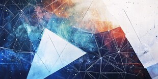 梦幻几何星空抽象背景图