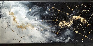 梦幻星座星云艺术画作