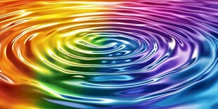 彩虹色水面涟漪图案