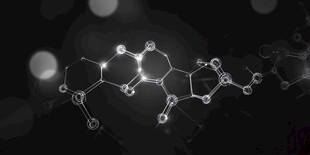 分子结构的梦幻光影呈现