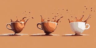 咖啡溅出的动态瞬间