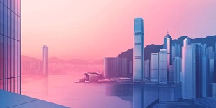 梦幻都市天际线黄昏美景