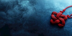 红色中国结 氤氲背景之美