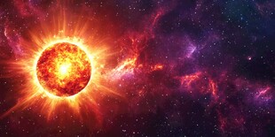 璀璨太阳闪耀神秘宇宙