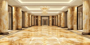 豪华大理石柱大厅空间