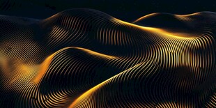 金色动感线条波浪背景图