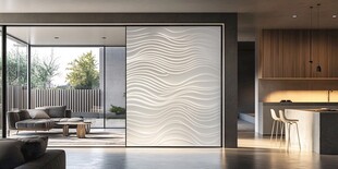 现代简约风室内玻璃隔断墙