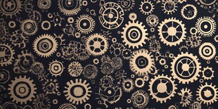 复古齿轮图案背景设计