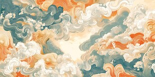 中式云海画卷