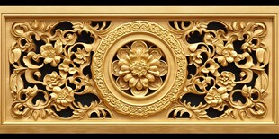 金色雕花饰板