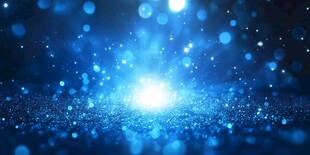 梦幻蓝色光效粒子背景