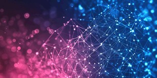 梦幻绚丽的科技粒子背景