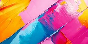 绚丽多彩的抽象颜料笔触